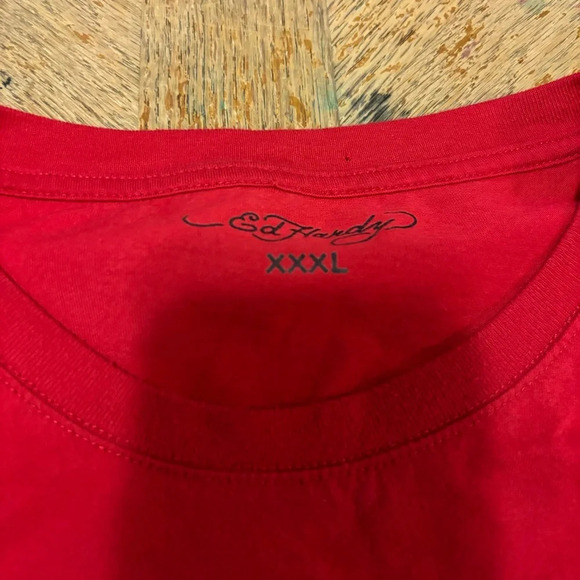 Ed Hardy Death Before Dishonor Men’s Size XXXL Big And Tall Red T-Shirt - Picture 3 of 6